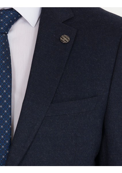 Erkek Lacivert Slim Fit Takım Elbise 50260093-VR033