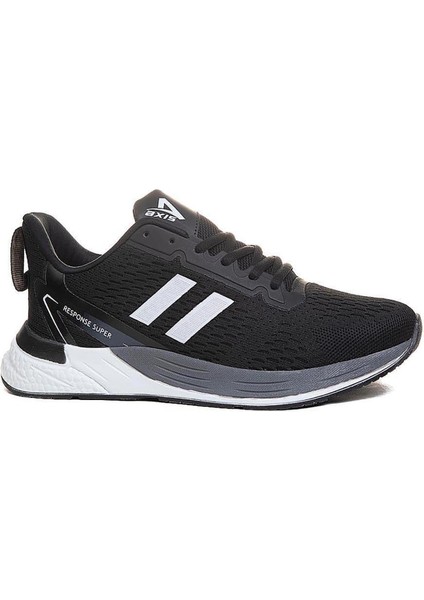 Axs Siyah Beyaz Triko Erkek Sneaker Spor Ayakkabı