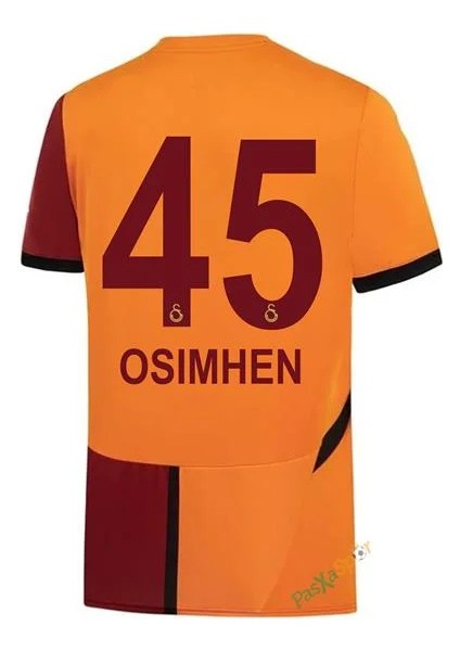 .galatasaray. Victor.osimhen.45 Numara Sarı-Kırmızı Yetişkin Forma