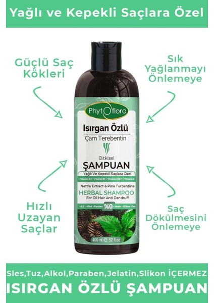 Isırgan Özlü Çam Terebentin Özlü Bitkisel Şampuan