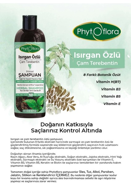 Isırgan Özlü Çam Terebentin Özlü Bitkisel Şampuan