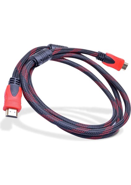 Yüksek Kalite Full Hd 3D Örgülü HDMI Kablo - 1 Metre