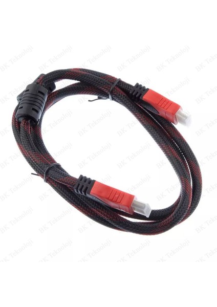 Yüksek Kalite Full Hd 3D Örgülü HDMI Kablo - 1 Metre