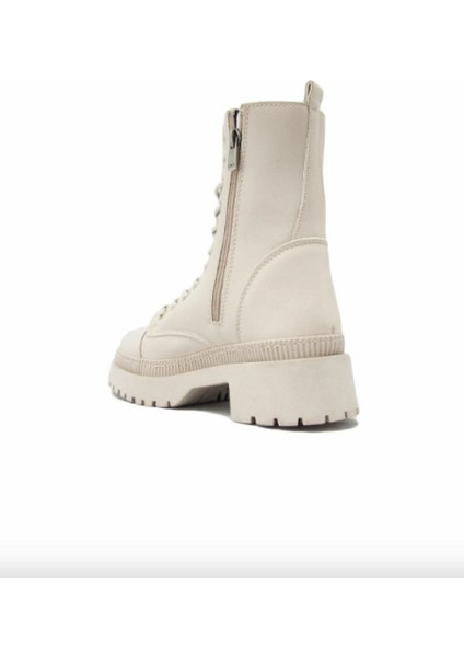 23BK158.9075 Bej Fermuarlı Yüksek Taban Kadın Postal Bot fiyatları