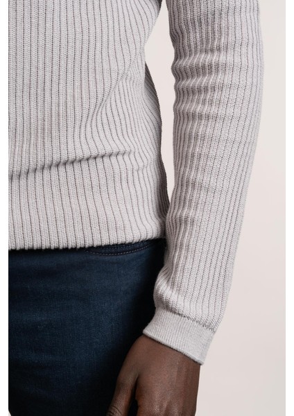 Fbı Fermuarlı Balıkçı Kendinden Çizgili Örgülü Likralı Slimfit Triko Kazak modelleri