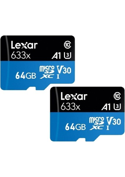 64GB 633X 100MB/S Sd Adaptörlü Microsdxc Hafıza Kartı