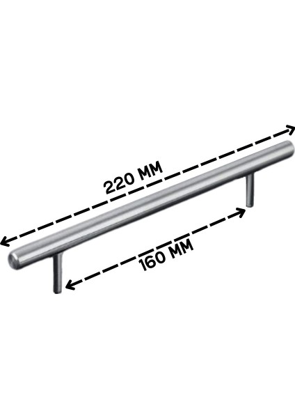 10 Adet Keijo İnox 160 mm Paslanmaz Kulp