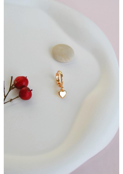 Bombeli Kalp Sallantılı Halka Küpe Helix Kıkırdak Lob Küpe 1 Adet fırsatları