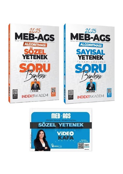 2025 Meb-Ags Sözel / Sayısal Yetenek Video Kafa Notlar / Soru Bankası 3 Lü Set