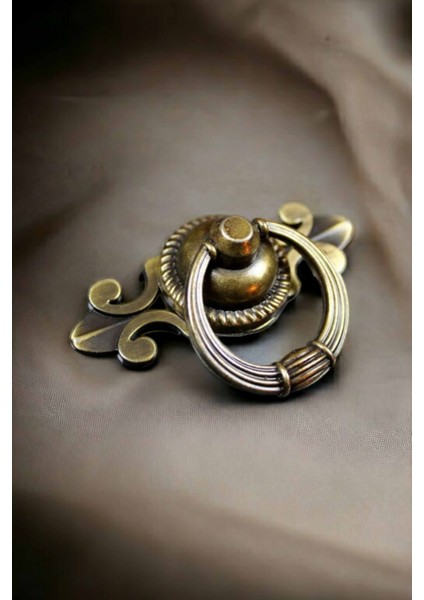 Eskitme Halka Kulp Bronz Yaprak Sarkaç Kulp