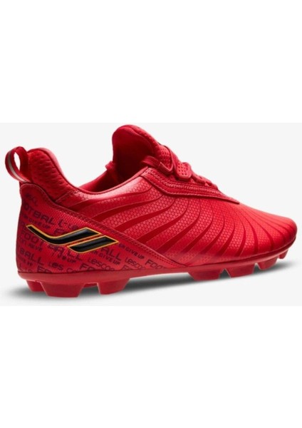 Ares 5 Kırmızı Slip-On Bağcıklı Erkek Krampon Futbol Ayakkabısı