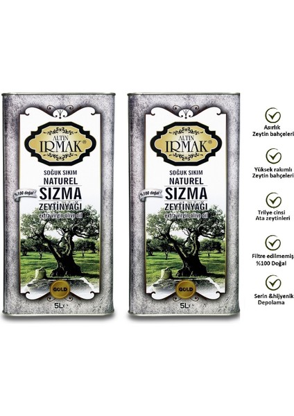 özel harman Soğuk Sıkım Natürel Sızma Zeytinyağı 2 x 5 litre=10 litre fiyatları