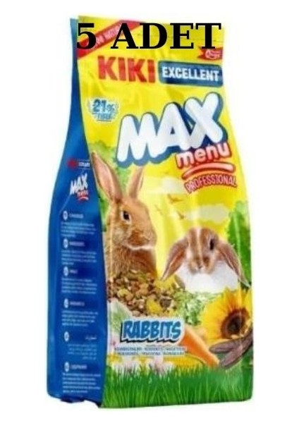 Excellent Max Menu Tavşan Yemi 500 gr 5 Adet