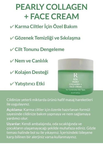 Pearly Collagen Karma Ciltler Için Yüz Kremi 50 ml modelleri