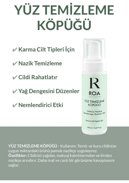 Karma Cilt Tipleri Için Yüz Temizleme Köpüğü 150 ml fiyatları