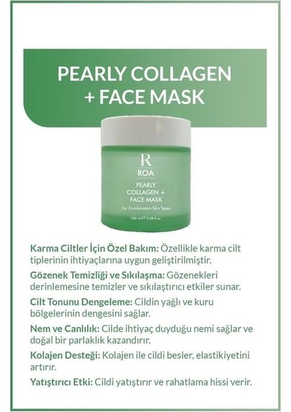 Pearly Collagen Karma Ciltler Için Yüz Maskesi 100 ml modelleri
