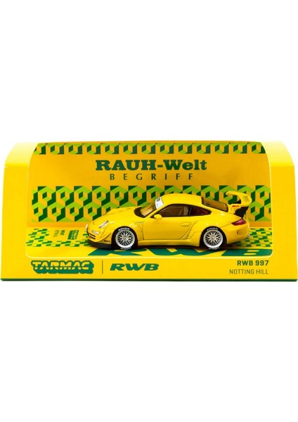1:64 Diecast Rwb 997 Notting Hill Road Yellow Tarmac Model Araba