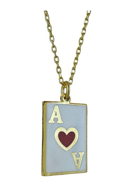 Kupa As Gümüş Kolye MS2765, 925 Ayar Kadın Gümüş Kolye