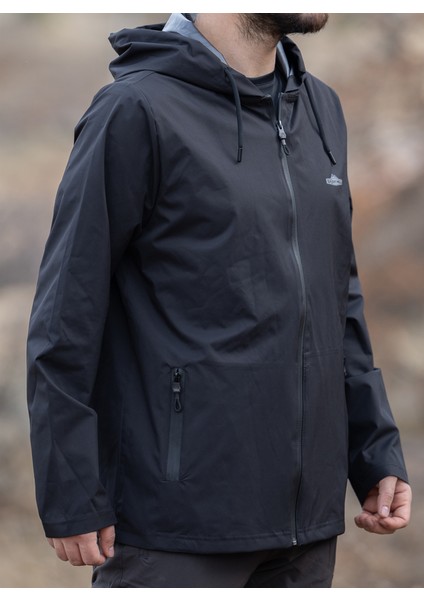 Gray Hıll Su Geçirmez Içi Mebranlı Düz Mercan Yağmurluk