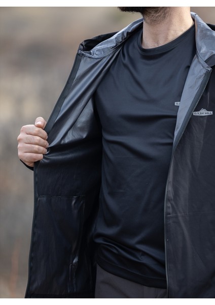 Gray Hıll Su Geçirmez Içi Mebranlı Düz Mercan Yağmurluk fiyatları