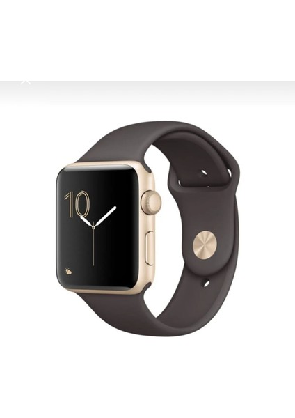 Apple Watch Kordon Düz Renk Silikon 38/40/41 mm Uyumlu Kakao