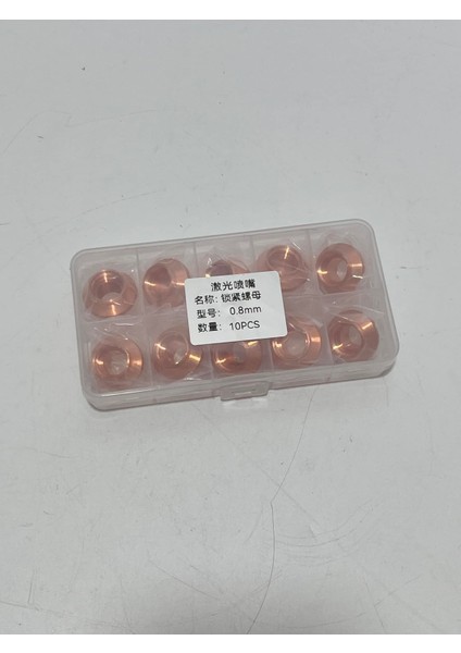 Lazer Kesim Makinesi Mermi Nozulu 0,8mm 10 Adet modelleri