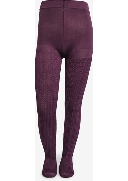 Pretty Knit Mor Külotlu Çorap