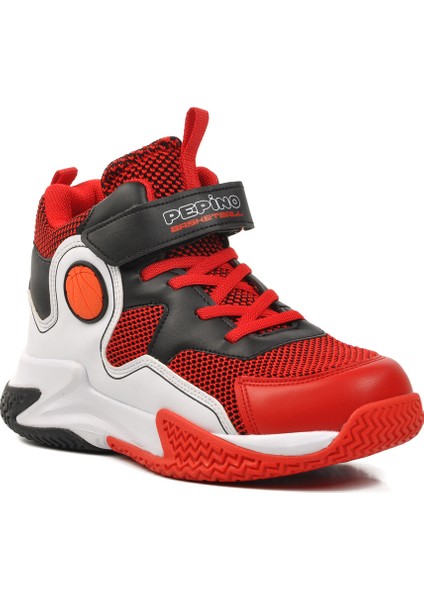 Kırmızı-Beyaz-Siyah Çocuk Basketbol Ayakkabısı