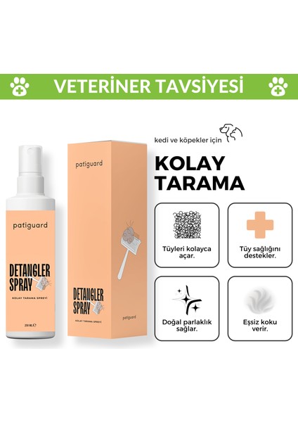 Kolay Tarama Spreyi 250ML Kedi Köpek Kıtık Açıcı Dolaşıklık Giderici Tüy Bakım ve Sağlığı