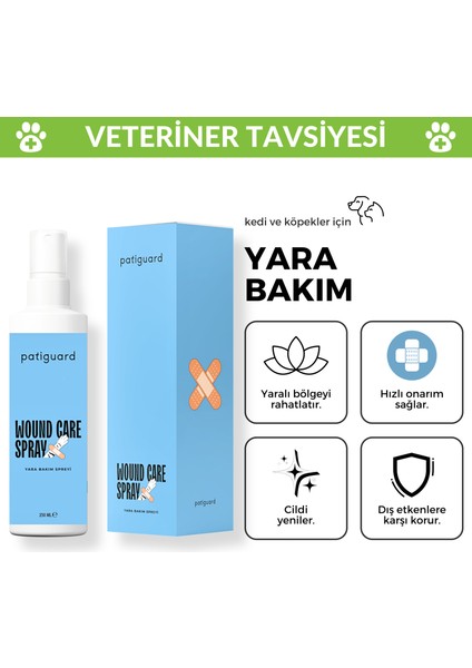 Deri Bakım Spreyi 250ML Kedi Köpek Nano Gümüş Yoğun Cilt Bakım Sağlığı Tahriş Kesik Yanık