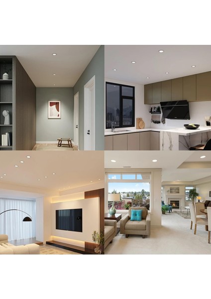 18W Tasarruflu LED Yuvarlak Beyaz Işık Sıva Altı Slim Panel Tavan Aydınlatma Armatürü-4 Adettir fırsatları