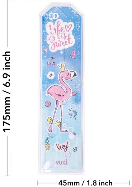Flamingo Desenli Simli Sulu Kitap Ayracı