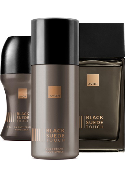 Black Suede Touch Erkek Parfüm Rollon Deodorant Paketi