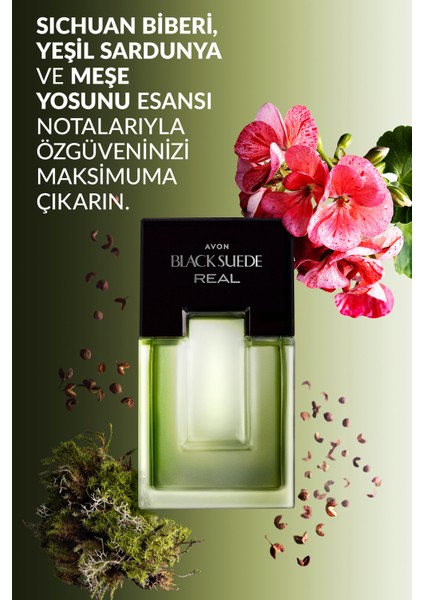 Black Suede Real Erkek Parfüm Rollon ve Saç Vücut Şampuanı Paketi
