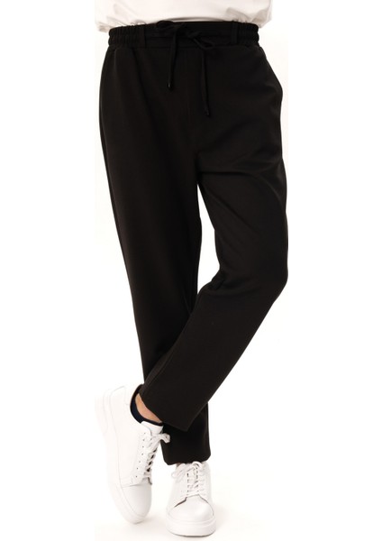 Erkek Siyah Slim Fit Lastikli Jogger Pantolon fırsatları