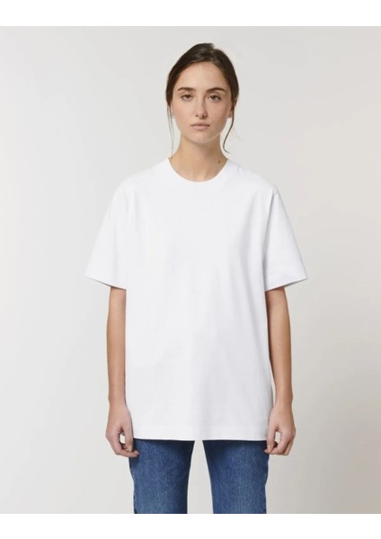 Unisex Bisiklet Yaka Oversize T-Shirt Basic fiyatları