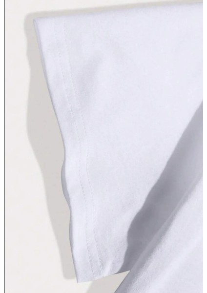 Unisex Bisiklet Yaka Oversize T-Shirt Basic modelleri