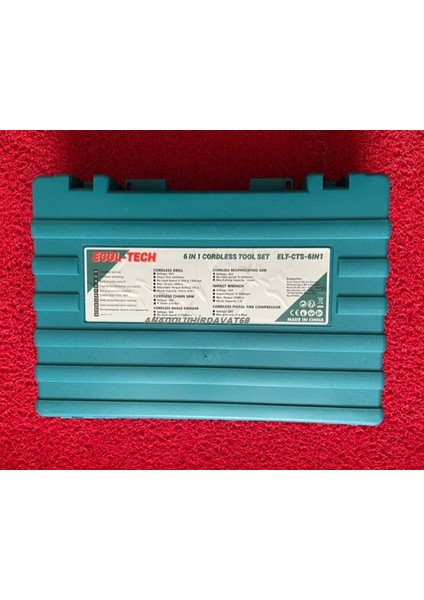 Ecl Pro Akülü Set Matkap Mini Kompresör Taşlama Akülü Testere 25PCS 6/1