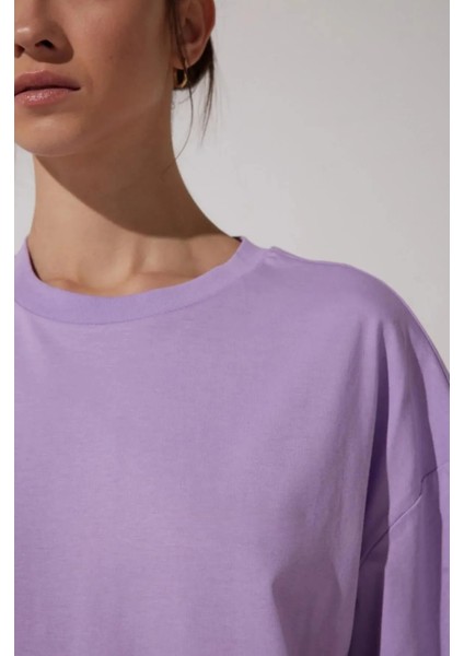Bisiklet Yaka Oversize T-Shirt Basic modelleri