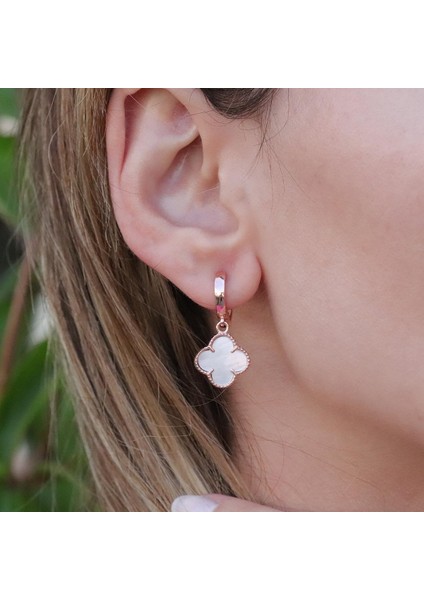 Ikonik Alhambra Sedef Taşlı Rose Gold Kaplama Gümüş Set fırsatları