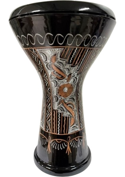Darbuka Profesyonel Döküm Anadolu Bakır İşlemeli Desen
