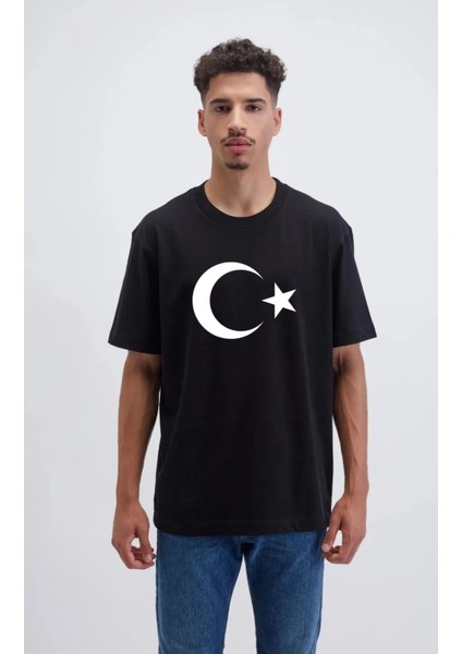 Türk Bayraklı T-Shirt Rahat Kalıp
