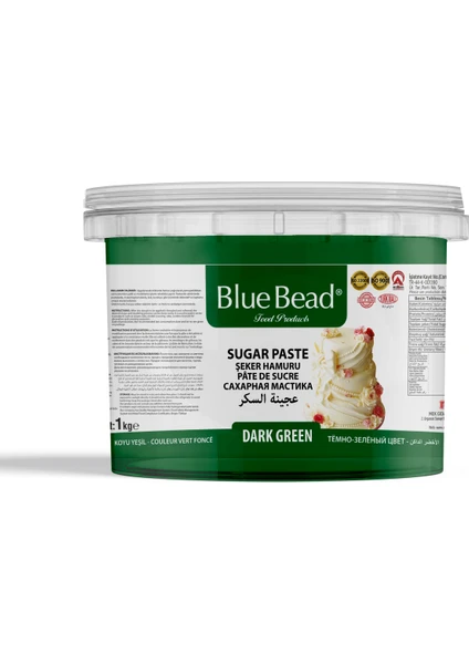 Blue Bead Koyu Yeşil  Şeker Hamuru 1 KG