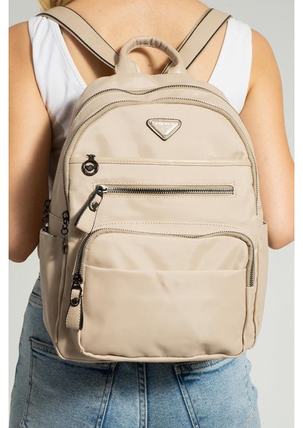 Saten Kumaş Kadın Sırt Çantası 35*25 cm Yağmur Itici Kumaş Mega Bag Günlük Kullanıma Uygun