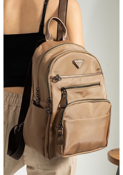 Saten Kumaş Kadın Sırt Çantası 35*25 cm Yağmur Itici Kumaş Mega Bag Günlük Kullanıma Uygun fiyatları