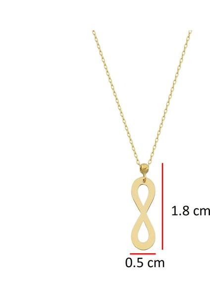 14K Altın Dorikalı Sonsuzluk Kolye 4N37010