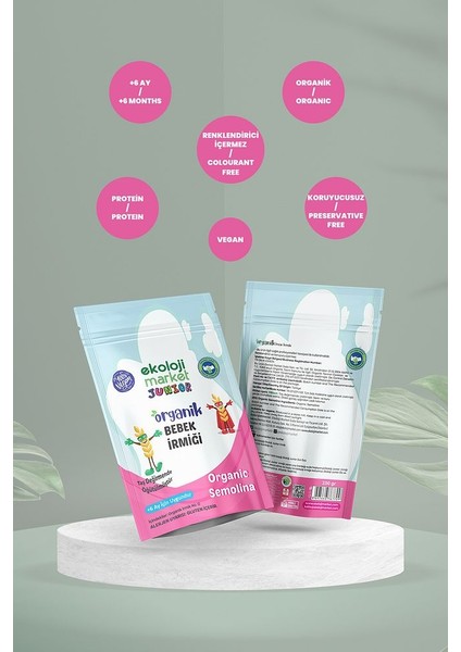 Organik Bebek Irmiği 250 gr 3 Lü Paket Organic Baby Semolina 250 gr 3 Pack fırsatları