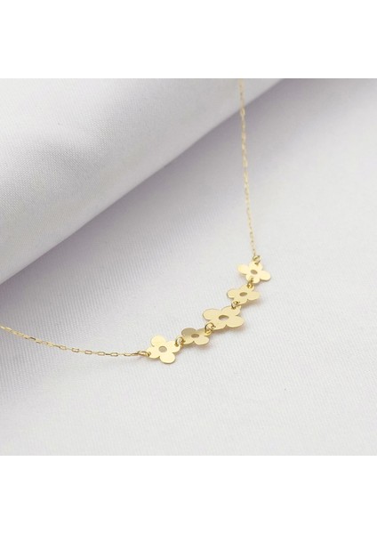 14K Altın Çiçek Bahçesi Kolye 4N37016