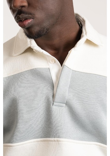 Fbı Polo Yaka Kalın Çizgili 3 Iplik Içi Şardonlu Slimfit Sweatshirt fırsatları