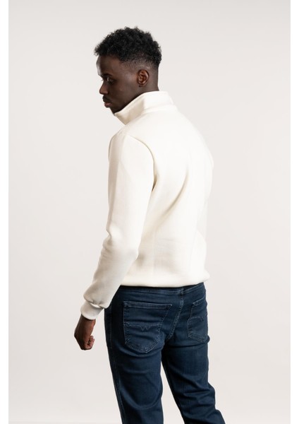 Fbı Fermuarlı Dik Yaka 3 Iplik Içi Şardonlu Slimfit Sweatshirt modelleri